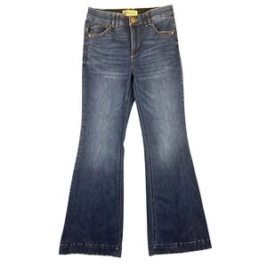 Democracy Ab technology Dark Wash Flare Leg Jeans Womens 6 High Rise B2876KEAHXX